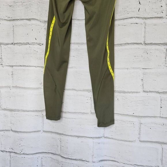 Adidas Primegreen Green Yellow Activewear Pants Womens Small Aeroready Training - Picture 6 of 8